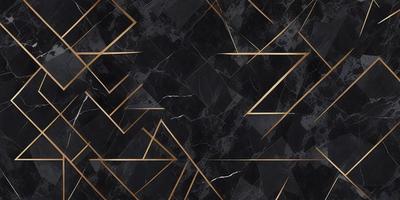 The primary subject of the image is a black and gold marble patterned wallpaper. The setting is a black and gold marble wall, which serves as the background. The visual style is a close-up of the marble pattern, showcasing the intricate design. The colors and mood of the image are predominantly black and gold, giving it a luxurious and elegant appearance.