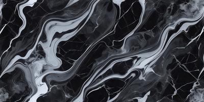 The image features a black and white marble pattern, which gives it a classic and elegant appearance. The primary subject is the marble pattern, which is the main focus of the image. The setting is a black and white marble surface, which serves as the backdrop for the pattern. The visual style is a combination of a photo and digital art, as the marble pattern appears to be a blend of both. The colors and mood of the image are predominantly black and white, creating a timeless and sophistic