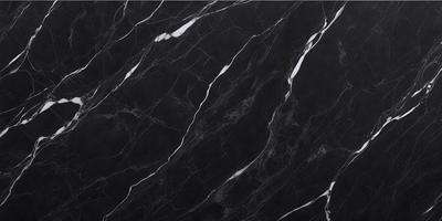 The primary subject of the image is a marble countertop with a black and white pattern. The setting is a kitchen, and the visual style is a close-up of the marble countertop. The colors and mood of the image are predominantly black and white, giving it a classic and elegant appearance.