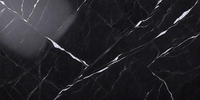 The primary subject of the image is a black and white marble tile. The setting is a black background, which contrasts with the marble tile. The visual style is a close-up of the marble tile, showcasing its texture and pattern. The colors and mood of the image are predominantly black and white, giving it a classic and elegant appearance.