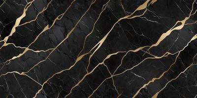 The primary subject of the image is a marble countertop with a gold-colored design. The setting is a kitchen, and the visual style is a close-up of the marble countertop. The colors and mood of the image are predominantly black and gold, giving it a luxurious and elegant appearance.