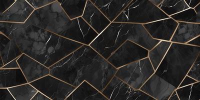 The primary subject of the image is a black and gold marble pattern. The setting is a black and gold marble wall, which serves as the background. The visual style is a close-up of the marble pattern, showcasing the intricate details of the design. The colors and mood of the image are predominantly black and gold, giving it a luxurious and elegant appearance.