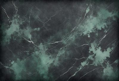 The primary subject of the image is a close-up of a marble wall with a green tint. The setting is a room with a black background, which creates a striking contrast with the green marble. The visual style is a combination of a photo and digital art, as the marble appears to be a digital rendering. The colors and mood of the image are predominantly green, giving it a calm and serene atmosphere.