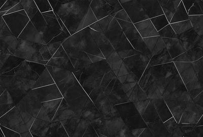 The primary subject of the image is a black and white patterned tile, which is the main object, scene, or focus of the image. The setting or background consists of a black and white tiled wall, which is the environment, backdrop, or surface visible in the image. The visual style of the image is a photo, as it is a real-life photograph of the tile pattern. The colors and mood of the image are predominantly black and white, giving it a classic and timeless appearance.