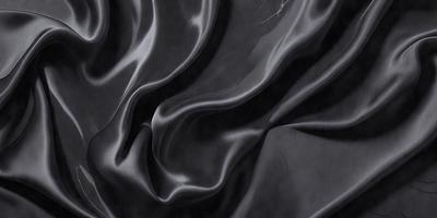 The primary subject of the image is a black fabric, possibly a piece of clothing or a curtain. The setting is a dark background, which emphasizes the fabric's texture and pattern. The visual style is a drawing or illustration, showcasing the fabric's intricate details. The colors and mood are predominantly dark, creating a moody and dramatic atmosphere.