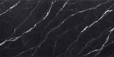 The primary subject of the image is a marble countertop with a black and white pattern. The setting is a kitchen, and the visual style is a close-up of the marble countertop. The colors and mood of the image are predominantly black and white, giving it a classic and elegant appearance.