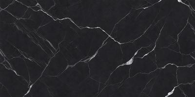 The primary subject of the image is a black marble countertop. The setting is a kitchen, with the countertop being the main focus of the scene. The visual style is a close-up of the marble countertop, showcasing its texture and details. The colors and mood of the image are predominantly black, giving it a sleek and modern appearance.