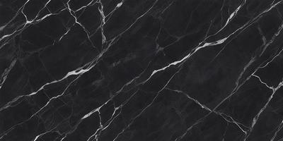 The primary subject of the image is a black marble countertop. The setting is a kitchen, with the countertop being the main focus of the scene. The visual style is a close-up of the marble countertop, showcasing its texture and pattern. The colors and mood of the image are predominantly dark, with the black marble countertop being the main source of contrast.