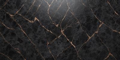 The primary subject of the image is a marble-like pattern on a black background. The setting is a wall, and the visual style appears to be a combination of a photo and a digital art or illustration. The dominant colors are black and brown, creating a sophisticated and elegant atmosphere.