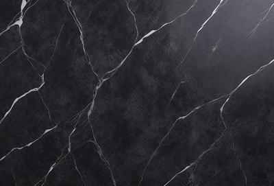 The primary subject of the image is a black and white marble tile wall. The setting is a room with a black and white marble tile floor. The visual style is a close-up of the marble tile wall, showcasing its texture and pattern. The colors and mood of the image are predominantly black and white, giving it a classic and elegant appearance.