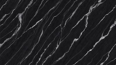 The primary subject of the image is a black and white marble pattern. The setting is a black background, which contrasts with the marble pattern. The visual style is a close-up of the marble pattern, showcasing its intricate details. The colors and mood of the image are predominantly black and white, giving it a classic and elegant appearance.