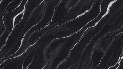 The primary subject of the image is a black and white marble pattern. The setting is a black background, and the visual style is a patterned texture. The dominant colors are black and white, creating a classic and elegant atmosphere.