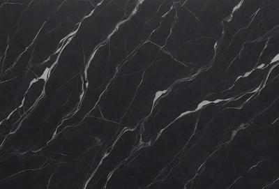 The primary subject of the image is a marble wall with a black and white pattern. The setting is a room with a black background, which emphasizes the marble pattern. The visual style is a close-up of the marble wall, showcasing its intricate design. The colors and mood of the image are predominantly black and white, giving it a classic and elegant appearance.