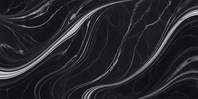 The primary subject of the image is a black and white marble pattern. The setting is a black background, and the visual style appears to be a photo. The colors and mood of the image are predominantly black and white, creating a classic and elegant atmosphere.