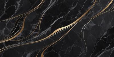 The primary subject of the image is a marble wall with a gold design. The setting is a black background, which contrasts with the gold and marble design. The visual style is a combination of digital art and illustration, creating a unique and eye-catching pattern. The colors and mood of the image are predominantly black and gold, giving it a luxurious and elegant appearance.