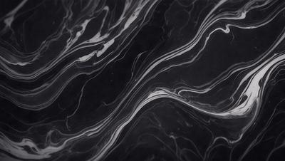 The primary subject of the image is a black and white marble pattern. The setting is a dark background, which contrasts with the marble pattern. The visual style is a close-up of the marble pattern, showcasing its intricate details. The colors and mood of the image are predominantly dark, with the marble pattern being the main focus and source of visual interest.
