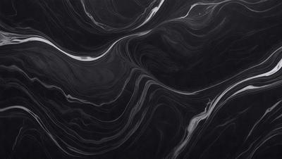 The primary subject of the image is a black and white marble pattern. The setting is a dark background, which contrasts with the marble pattern. The visual style is a close-up of the marble pattern, showcasing its intricate details. The colors and mood of the image are predominantly dark, with the marble pattern being the main focus and source of visual interest.