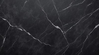 The primary subject of the image is a close-up of a marble countertop. The setting is a kitchen, with the countertop being the main focus of the scene. The visual style is a photo, capturing the intricate details of the marble surface. The colors and mood of the image are predominantly black and white, giving it a classic and elegant appearance.