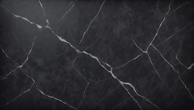 The primary subject of the image is a close-up of a marble surface, showcasing its texture and pattern. The setting is a black background, which emphasizes the marble's natural beauty. The visual style is a high-quality photo, capturing the intricate details of the marble. The colors and mood of the image are predominantly black and white, giving it a timeless and elegant appearance.