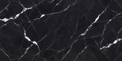 The primary subject of the image is a black and white marble tile. The setting is a black background, which contrasts with the marble tile. The visual style is a close-up of the marble tile, showcasing its texture and pattern. The colors and mood of the image are predominantly black and white, giving it a classic and elegant appearance.