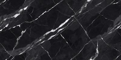 The primary subject of the image is a marble countertop with a black and white pattern. The setting is a kitchen, and the visual style is a close-up of the countertop. The dominant colors are black and white, creating a classic and elegant atmosphere.