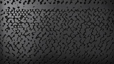 The primary subject of the image is a close-up of a black and white patterned surface. The setting appears to be a black background, which contrasts with the patterned surface. The visual style of the image is a combination of a photo and a digital art, illustration, or drawing. The dominant colors in the image are black and white, creating a classic and timeless atmosphere.