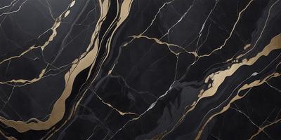 The primary subject of the image is a marble countertop with a gold and black pattern. The setting is a kitchen, and the visual style is a photo. The dominant colors are gold and black, creating a luxurious and elegant atmosphere.