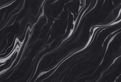 The primary subject of the image is a black and white marble pattern. The setting is a dark background, which contrasts with the marble pattern. The visual style is a close-up of the marble pattern, showcasing its intricate details. The colors and mood of the image are predominantly dark, with the marble pattern being the main focus and source of visual interest.