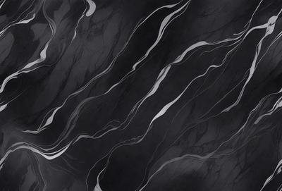 The primary subject of the image is a black and white drawing of a waterfall. The setting is a dark background, which contrasts with the waterfall's flowing lines. The visual style is a combination of digital art and illustration, creating a dynamic and artistic representation of the waterfall. The colors and mood are predominantly dark, with the waterfall's flowing lines adding a sense of movement and energy to the scene.