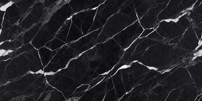 The primary subject of the image is a marble countertop with a black and white pattern. The setting is a kitchen, and the visual style is a close-up of the countertop. The dominant colors are black and white, creating a classic and elegant atmosphere.