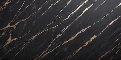 The primary subject of the image is a marble wall with a black background. The wall features a pattern of gold and black stripes, giving it a luxurious and elegant appearance. The visual style of the image is a close-up of the marble wall, showcasing its intricate design and texture. The colors and mood of the image are predominantly black and gold, creating a sophisticated and timeless atmosphere.
