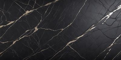 The primary subject of the image is a black marble countertop. The setting is a kitchen, with the countertop being the main focus of the scene. The visual style is a close-up of the marble countertop, showcasing its texture and pattern. The colors and mood of the image are dark and moody, with the black marble countertop being the dominant color.