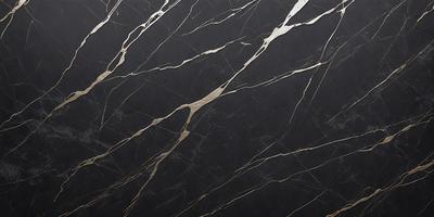 The primary subject of the image is a black marble countertop with a gold pattern. The setting is a kitchen, and the visual style is a close-up of the marble countertop. The dominant colors are black and gold, creating a luxurious and elegant atmosphere.
