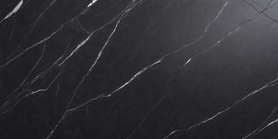 The primary subject of the image is a black marble countertop. The setting is a kitchen, with the countertop being the main focus of the scene. The visual style is a close-up of the marble countertop, showcasing its texture and details. The colors and mood of the image are dark and moody, with the black marble countertop being the dominant color.