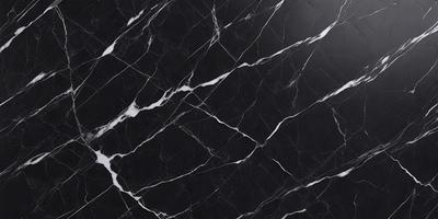 The primary subject of the image is a black and white marble pattern. The setting is a black background, and the visual style is a close-up of the marble pattern. The colors and mood of the image are predominantly black and white, creating a classic and elegant atmosphere.