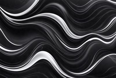 The primary subject of the image is a black and white patterned wallpaper. The setting is a black and white wall, and the visual style is a patterned design. The dominant colors are black and white, creating a classic and timeless atmosphere.