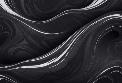 The primary subject of the image is a black and white pattern, which appears to be a digital art or illustration. The setting is a black background, and the visual style is a combination of a photo and a digital art or illustration. The colors and mood of the image are predominantly black and white, creating a sense of depth and contrast.