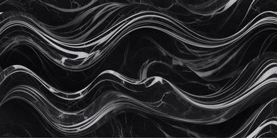 The primary subject of the image is a marble countertop with a black background. The countertop features a pattern of swirls and waves, giving it a unique and elegant appearance. The visual style of the image is a close-up of the marble countertop, showcasing its intricate design. The colors and mood of the image are predominantly black, with the marble countertop serving as the focal point and creating a sophisticated and timeless atmosphere.