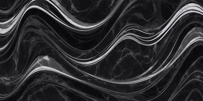 The primary subject of the image is a black and white marble pattern. The setting is a black background, which contrasts with the marble pattern. The visual style is a close-up of the marble pattern, showcasing its intricate details. The colors and mood of the image are predominantly black and white, giving it a classic and elegant appearance.