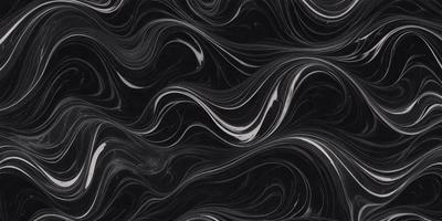 The primary subject of the image is a black and white patterned surface, which appears to be a marble or stone texture. The setting is a dark background, which contrasts with the patterned surface. The visual style is a combination of a photo and a digital art, illustration, or drawing. The colors and mood of the image are predominantly black and white, creating a sense of depth and contrast.