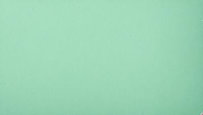 The primary subject of the image is a large, green sheet of paper. The setting is a plain, white background, and the visual style is a close-up of the paper. The colors are predominantly green, and the mood is calm and uncluttered.