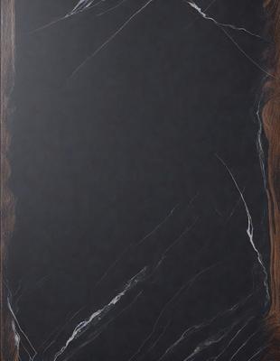 The primary subject of the image is a black chalkboard with a white background. The setting is a room with a wooden table, and the visual style is a photo. The dominant colors are black and white, creating a classic and timeless atmosphere.