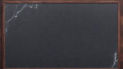 The primary subject of the image is a chalkboard with a black background. The setting is a classroom, and the visual style is a photo. The chalkboard is empty, and the overall atmosphere is dark and moody.