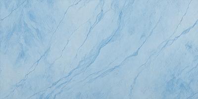 The primary subject of the image is a blue marble wall with a pattern of white and blue swirls. The setting is a room with a blue marble floor, and the visual style is a close-up of the marble wall. The colors and mood of the image are predominantly blue, creating a calm and serene atmosphere.