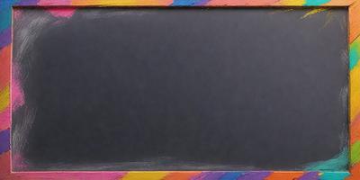 The primary subject of the image is a blackboard with a white chalkboard surface. The setting is a classroom, and the visual style is a photo. The dominant colors are black and white, creating a simple and clean appearance. The overall atmosphere is focused and educational, as the blackboard is typically used for teaching purposes.
