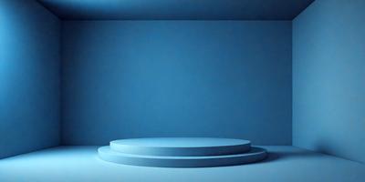 The primary subject of the image is a blue wall with a blue background. The setting is a room with a blue wall, and the visual style is a photo. The dominant colors and overall atmosphere are blue, creating a calm and serene environment.
