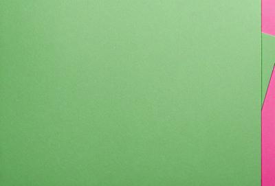 The primary subject of the image is a large, green wall. The setting is a plain, empty room with no other objects or people visible. The visual style is a close-up of the green wall, which gives a sense of depth and texture to the image. The colors and mood are predominantly green, creating a calm and serene atmosphere.