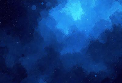 The primary subject of the image is a blue and white painting of a cloudy sky. The setting is a dark blue background, which contrasts with the lighter blue and white clouds. The visual style is a painting, which gives the image a more artistic and creative appearance. The colors and mood of the painting are predominantly dark and moody, with the blue and white clouds creating a sense of depth and atmosphere.