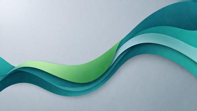 The primary subject of the image is a green and blue wave-like design. The setting is a white background, which provides a clean and minimalist appearance. The visual style is a combination of digital art and illustration, creating a unique and eye-catching pattern. The dominant colors are green and blue, which evoke a sense of calmness and tranquility.