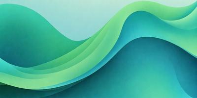The primary subject of the image is a large, colorful wave. The wave is depicted in a vibrant blue and green color scheme, giving it a lively and dynamic appearance. The setting is a blue background, which complements the colors of the wave. The visual style of the image is a combination of digital art and illustration, creating a striking and eye-catching piece of art. The overall atmosphere of the image is energetic and captivating, with the wave serving as the focal point of the scene
